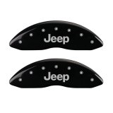 MGP Front set 2 Caliper Covers Engraved Front JEEP Black finish silver ch thumbnail 3