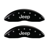 MGP Front set 2 Caliper Covers Engraved Front JEEP Black finish silver ch thumbnail 5