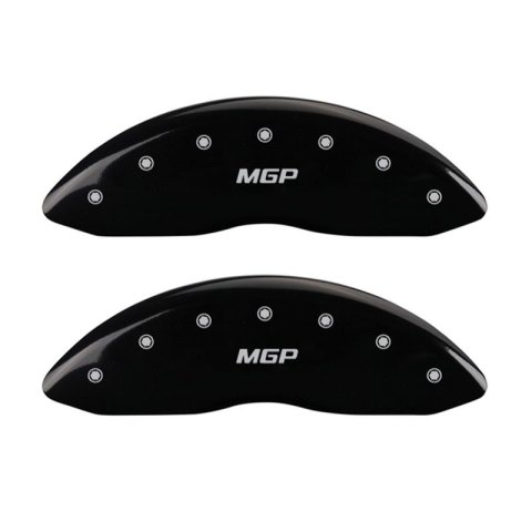 MGP Front set 2 Caliper Covers Engraved Front MGP Black finish silver ch thumbnail 2