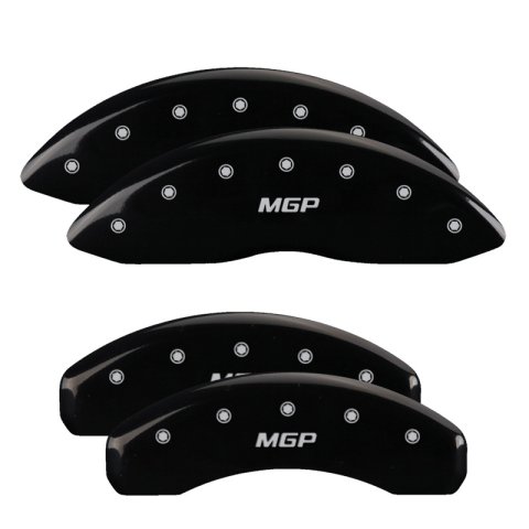 MGP Front set 2 Caliper Covers Engraved Front MGP Black finish silver ch thumbnail 4