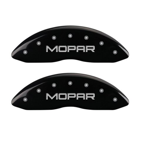 MGP Front set 2 Caliper Covers Engraved Front MOPAR Black finish silver ch thumbnail 1