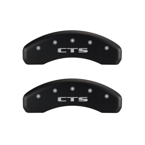 MGP 4 Caliper Covers Engraved Front Cursive/Cadillac Engraved Rear CTS Red finish silver ch thumbnail 7