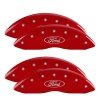 MGP 4 Caliper Covers Engraved Front & Rear Oval logo/Ford Red finish silver ch thumbnail 5