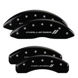 MGP 4 Caliper Covers Engraved Front & Rear With stripes/Challenger Black finish silver ch thumbnail 3