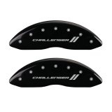 MGP 4 Caliper Covers Engraved Front & Rear With stripes/Challenger Black finish silver ch thumbnail 7