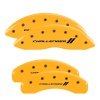 MGP 4 Caliper Covers Engraved Front & Rear With stripes/Challenger Yellow finish black ch thumbnail 8