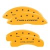 MGP 4 Caliper Covers Engraved Front & Rear Block/Challenger Yellow finish black ch thumbnail 7