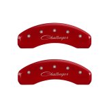 MGP 4 Caliper Covers Engraved Front & Rear Cursive/Challenger Yellow finish black ch thumbnail 9