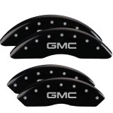 MGP 4 Caliper Covers Engraved Front & Rear GMC Black finish silver ch thumbnail 3