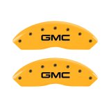 MGP 4 Caliper Covers Engraved Front & Rear GMC Yellow finish black ch thumbnail 9