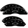 MGP 4 Caliper Covers Engraved Front & Rear Bowtie Black finish silver ch thumbnail 8