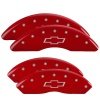 MGP 4 Caliper Covers Engraved Front & Rear Bowtie Red finish silver ch thumbnail 8