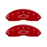 MGP 4 Caliper Covers Engraved Front & Rear Bowtie Red finish silver ch thumbnail 9