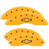 MGP 4 Caliper Covers Engraved Front & Rear Bowtie Yellow finish black ch thumbnail 3