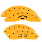 MGP 4 Caliper Covers Engraved Front & Rear Bowtie Yellow finish black ch thumbnail 4
