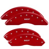 MGP 4 Caliper Covers Engraved Front & Rear MGP Red finish silver ch thumbnail 5