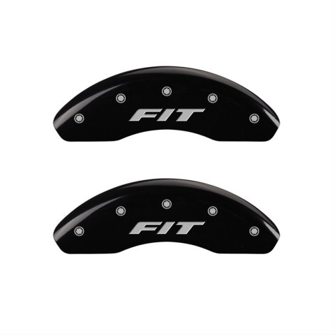 MGP Front set 2 Caliper Covers Engraved Front FIT Black finish silver ch