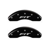 MGP Front set 2 Caliper Covers Engraved Front FIT Black finish silver ch thumbnail 2