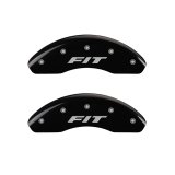MGP Front set 2 Caliper Covers Engraved Front FIT Black finish silver ch thumbnail 3