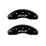 MGP Front set 2 Caliper Covers Engraved Front FIT Black finish silver ch thumbnail 6