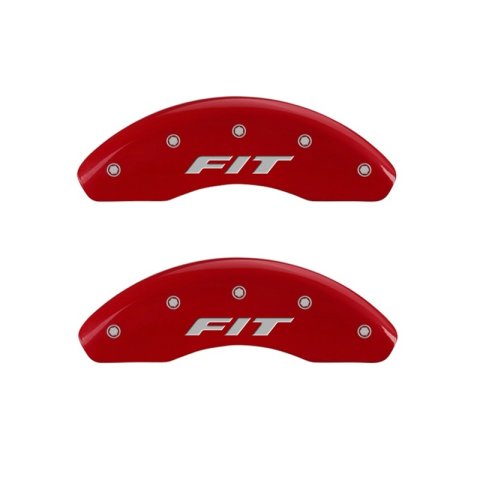MGP Front set 2 Caliper Covers Engraved Front FIT Red finish silver ch thumbnail 4