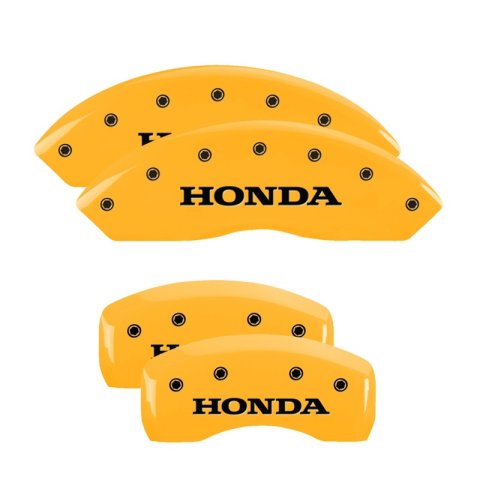 MGP Front set 2 Caliper Covers Engraved Front FIT Yellow finish black ch thumbnail 6