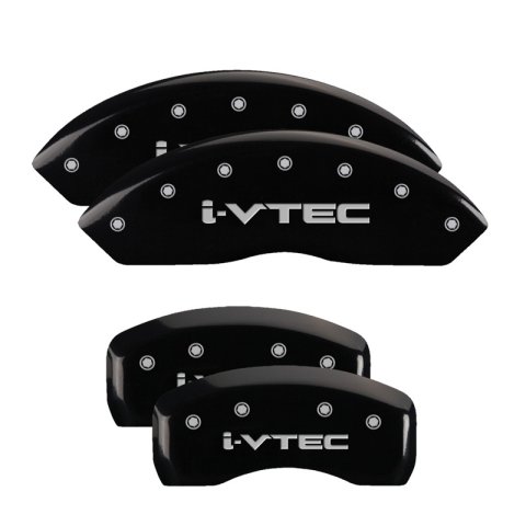 MGP Front set 2 Caliper Covers Engraved Front Honda Black finish silver ch thumbnail 5