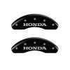 MGP Front set 2 Caliper Covers Engraved Front Honda Black finish silver ch thumbnail 7