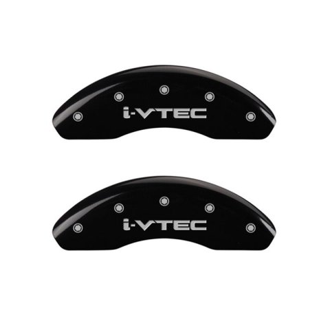 MGP Front set 2 Caliper Covers Engraved Front i-Vtec Black finish silver ch thumbnail 2