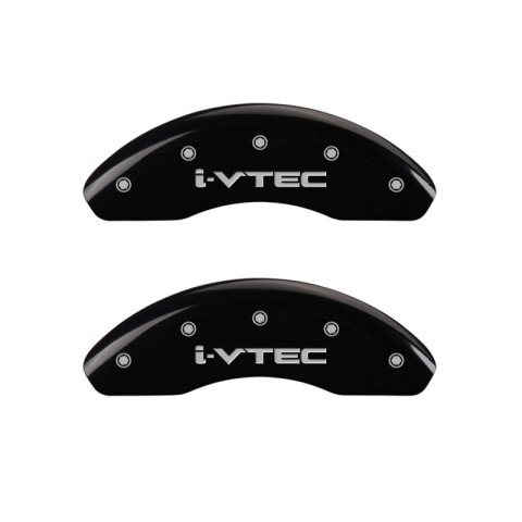 MGP Front set 2 Caliper Covers Engraved Front i-Vtec Black finish silver ch thumbnail 4