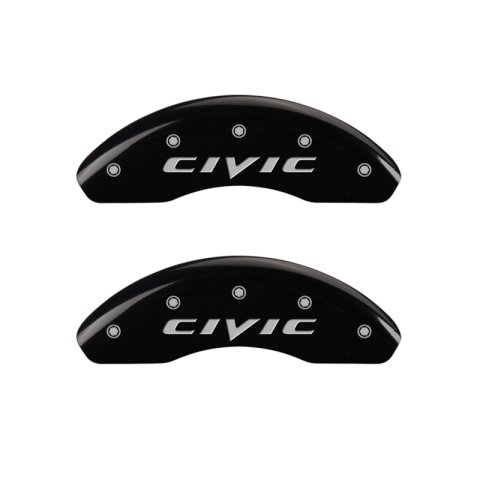 MGP Front set 2 Caliper Covers Engraved Front MGP Black finish silver ch thumbnail 6
