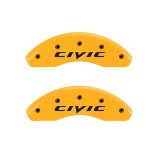 MGP Front set 2 Caliper Covers Engraved Front MGP Yellow finish black ch thumbnail 5