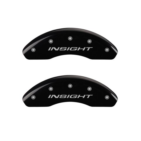 MGP Front set 2 Caliper Covers Engraved Front Insight Black finish silver ch thumbnail 1