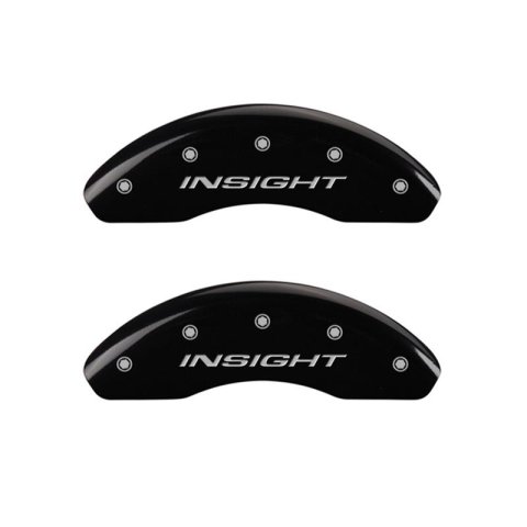MGP Front set 2 Caliper Covers Engraved Front Insight Black finish silver ch thumbnail 2