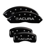 MGP 4 Caliper Covers Engraved Front & Rear Acura Black finish silver ch thumbnail 3