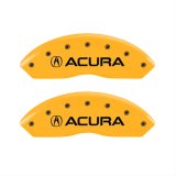 MGP 4 Caliper Covers Engraved Front & Rear Acura Yellow finish black ch thumbnail 2