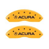 MGP 4 Caliper Covers Engraved Front & Rear Acura Yellow finish black ch thumbnail 7