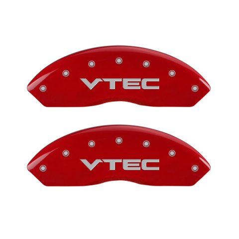 MGP 4 Caliper Covers Engraved Front & Rear Vtech Red finish silver ch thumbnail 5