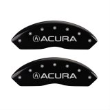 MGP 4 Caliper Covers Engraved Front & Rear Acura Black finish silver ch thumbnail 2
