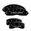 MGP 4 Caliper Covers Engraved Front & Rear Acura Black finish silver ch thumbnail 8