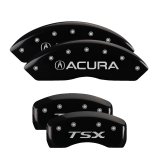 MGP 4 Caliper Covers Engraved Front Acura Engraved Rear TSX Black finish silver ch thumbnail 5
