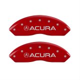 MGP 4 Caliper Covers Engraved Front Acura Engraved Rear TSX Red finish silver ch thumbnail 1