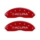 MGP 4 Caliper Covers Engraved Front Acura Engraved Rear TSX Red finish silver ch thumbnail 4