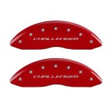 MGP 4 Caliper Covers Engraved Front Block/Challenger Engraved Rear Vintage Style/RT Red fnsh slvr ch thumbnail 6