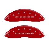 MGP 4 Caliper Covers Engraved Front Block/Challenger Engraved Rear Vintage Style/RT Red fnsh slvr ch thumbnail 7