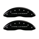 MGP 4 Caliper Covers Engraved Front & Rear Block/Challenger Black finish silver ch thumbnail 3