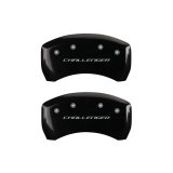 MGP 4 Caliper Covers Engraved Front & Rear Block/Challenger Black finish silver ch thumbnail 6
