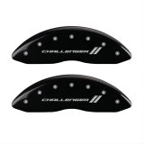 MGP 4 Caliper Covers Engraved Front & Rear With stripes/Challenger Black finish silver ch thumbnail 1