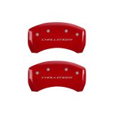 MGP 4 Caliper Covers Engraved Front & Rear Block/Challenger Red finish silver ch thumbnail 7