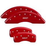 MGP 4 Caliper Covers Engraved Front & Rear MGP Red finish silver ch thumbnail 2